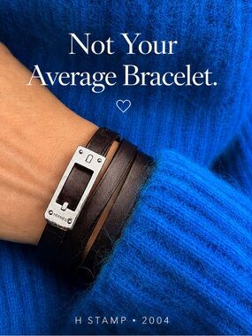 Authentic VINTAGE Hermès Leather Triple Tour Kelly Aldion Bracelet
